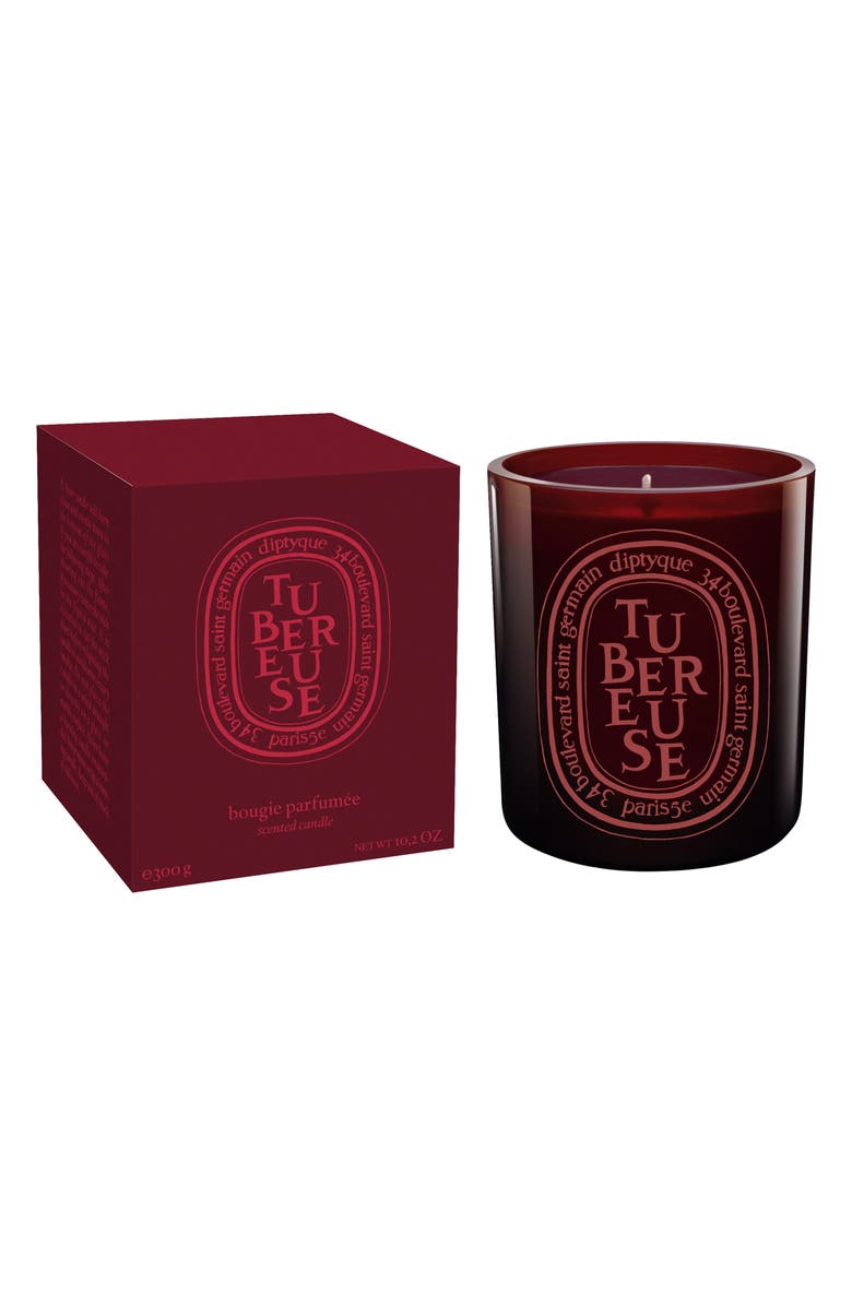 Diptyque Tubéreuse (Tuberose) Large Scented Candle, Alternate, color, Red Vessel