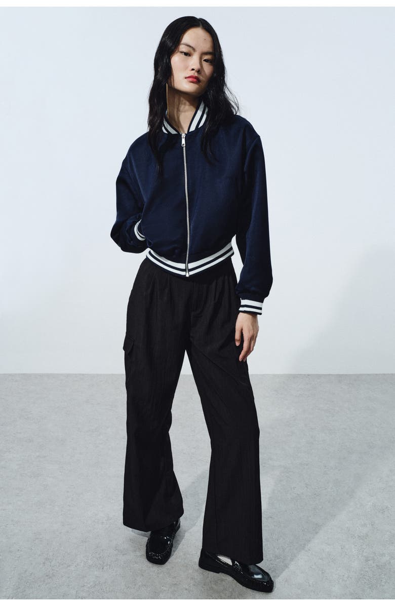 H&M Wide Cargo Trousers, Alternate, color, 