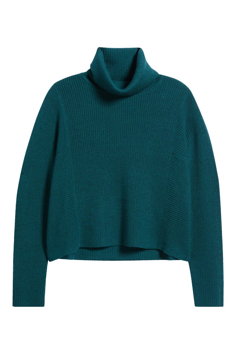 Merino Wool Turtleneck Sweater, Alternate, color, KELP