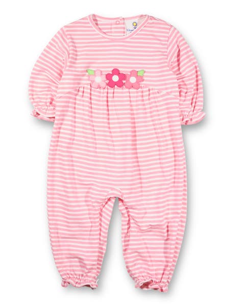 Stripe Knit Longall With Flowers (Baby)