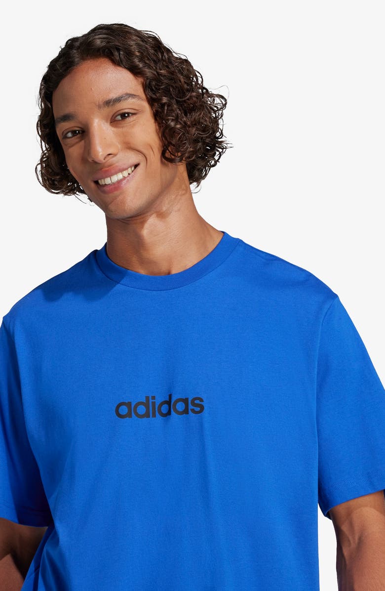 adidas Logo Crewneck T-Shirt, Alternate, color, Team Royal Blue/ Black