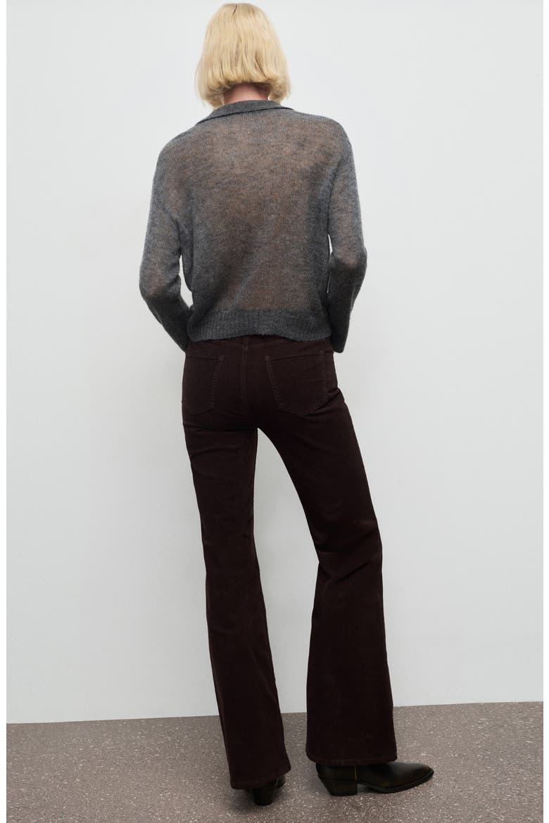 Flare Velvet Jeans, Alternate, color, CHOCOLATE