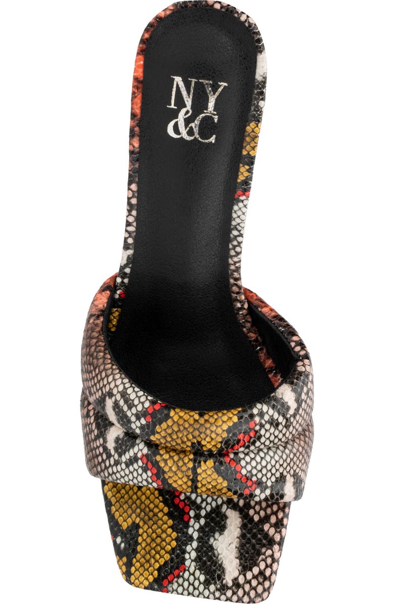 NEW YORK AND COMPANY Evelina Heeled Sandal, Alternate, color, Yellow Multi