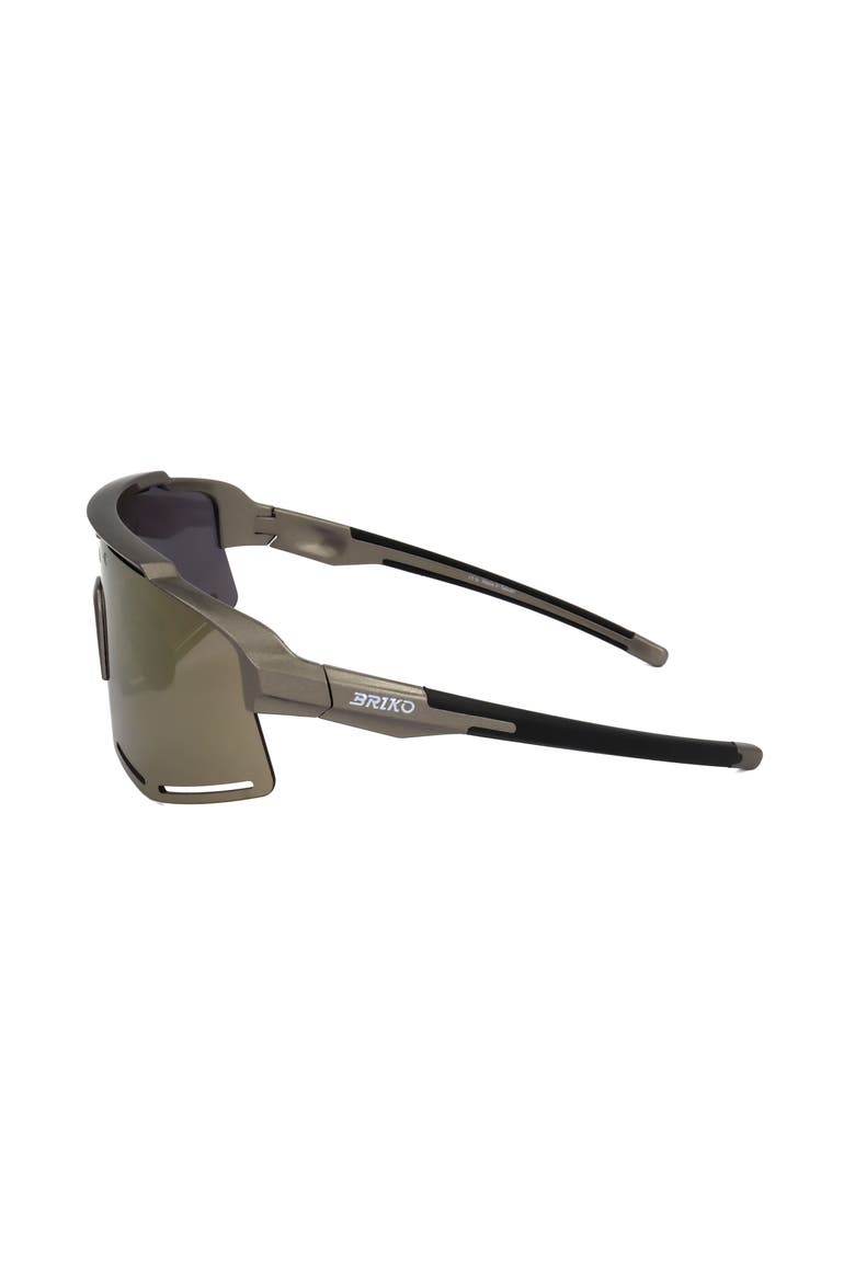 Shield Sport Sunglasses, Alternate, color, Chrome Gold