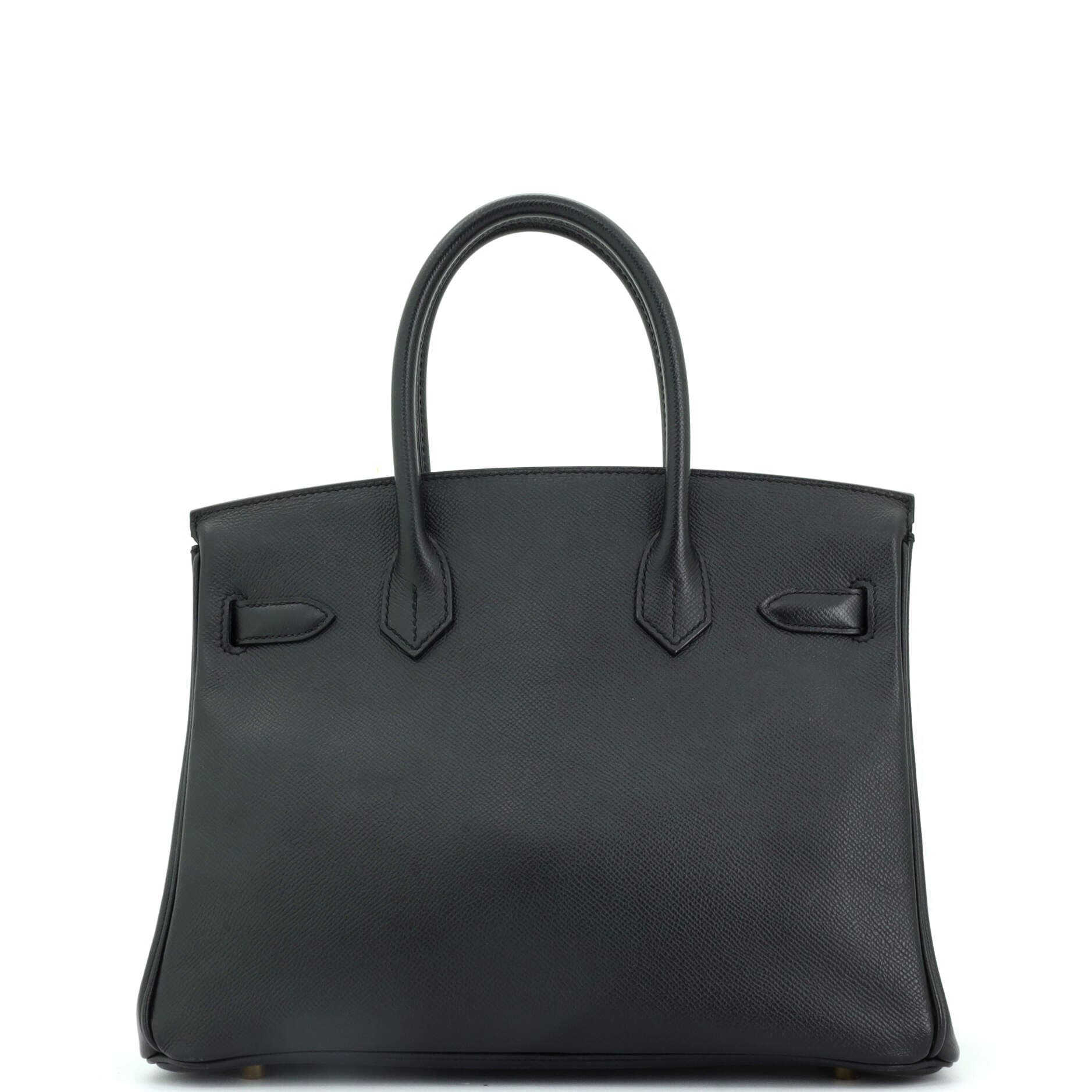 Pre-Owned Hermes Birkin Handbag Black Epsom with Gold Hardware 30, Alternate, color, 