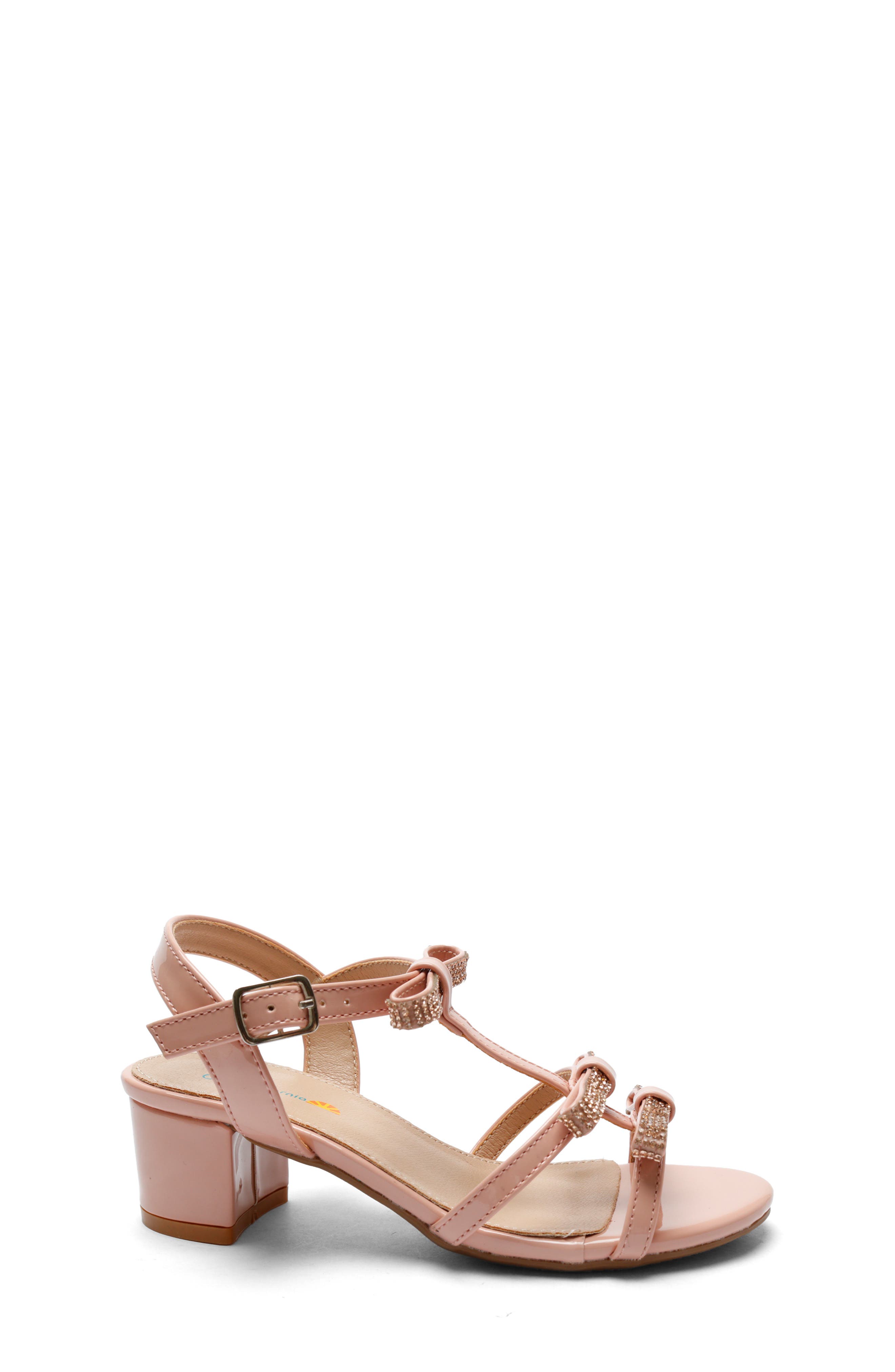 C & C California Kids' Rhinestone Bow Strappy Sandal