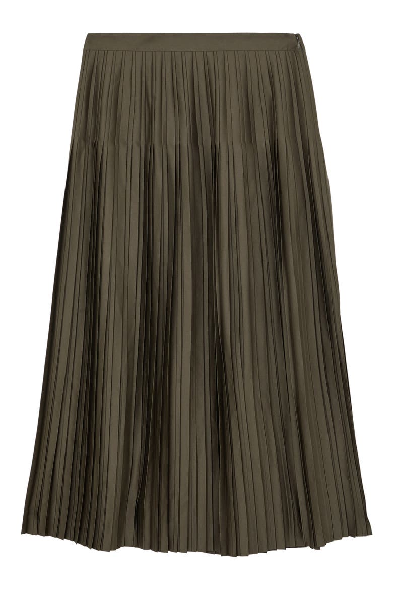 Savannah High Waist Pleated Skirt, Alternate, color, KHAKI GREEN