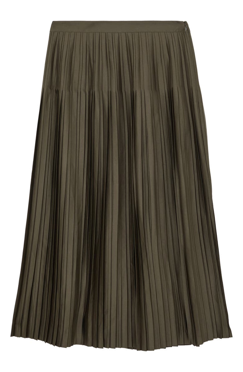 Reiss Savannah High Waist Pleated Skirt, Alternate, color, Khaki Green