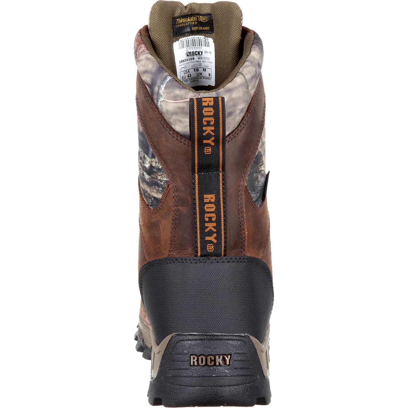 Rocky Sport Pro 1000G Insulated Hunting Boots, Alternate, color, Mossy Oak Break Up Country