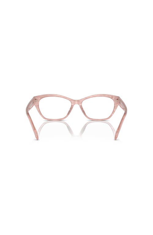 Ralph 55mm Rectangle Optical Glasses In Pink