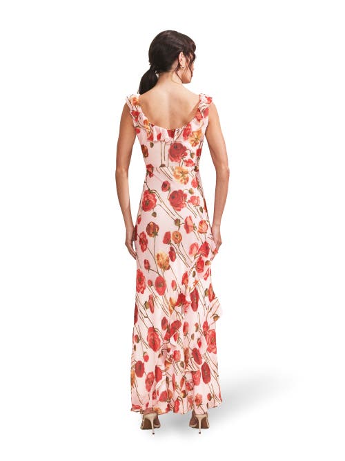 Ro&zo Rosie Poppy Frill Neck Maxi Dress