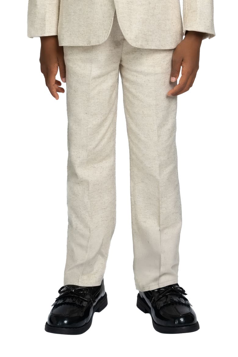 Kids' Oasis 5-Piece Slim Fit Linen Suit, Alternate, color, Sand