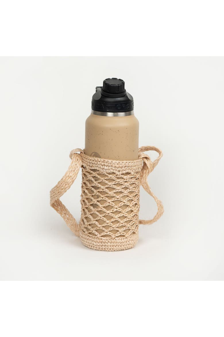 Jessy Water Bottle Holder - Plant Fiber Strap, Main, color, Natural