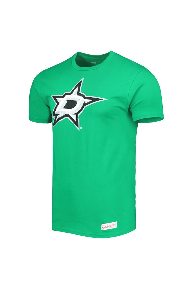 Men's Mitchell & Ness Kelly Green Dallas Stars Vintage Logo T-Shirt, Alternate, color, Kelly Green