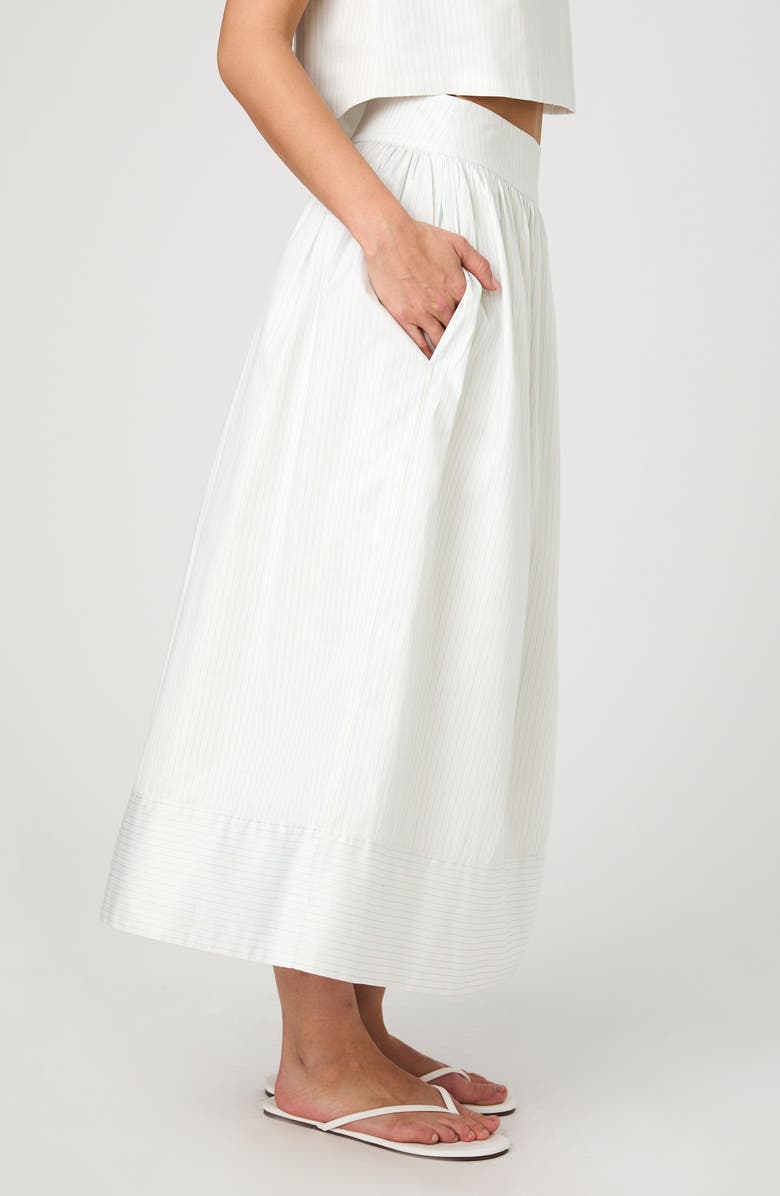 French Connection Pinstripe Cotton Poplin Skirt, Alternate, color, 