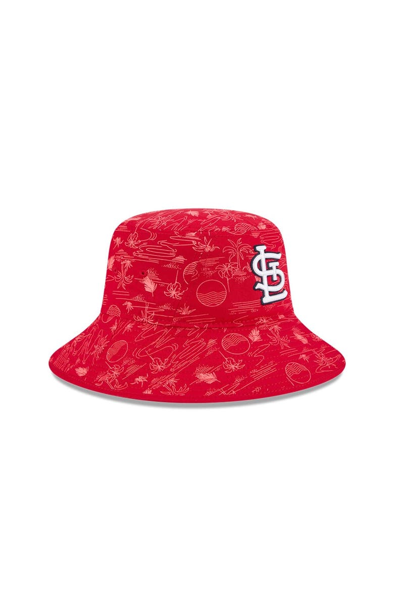 New Era Youth New Era  Red St. Louis Cardinals 2025 Spring Training All Over Print Bucket Hat, Alternate, color, 
