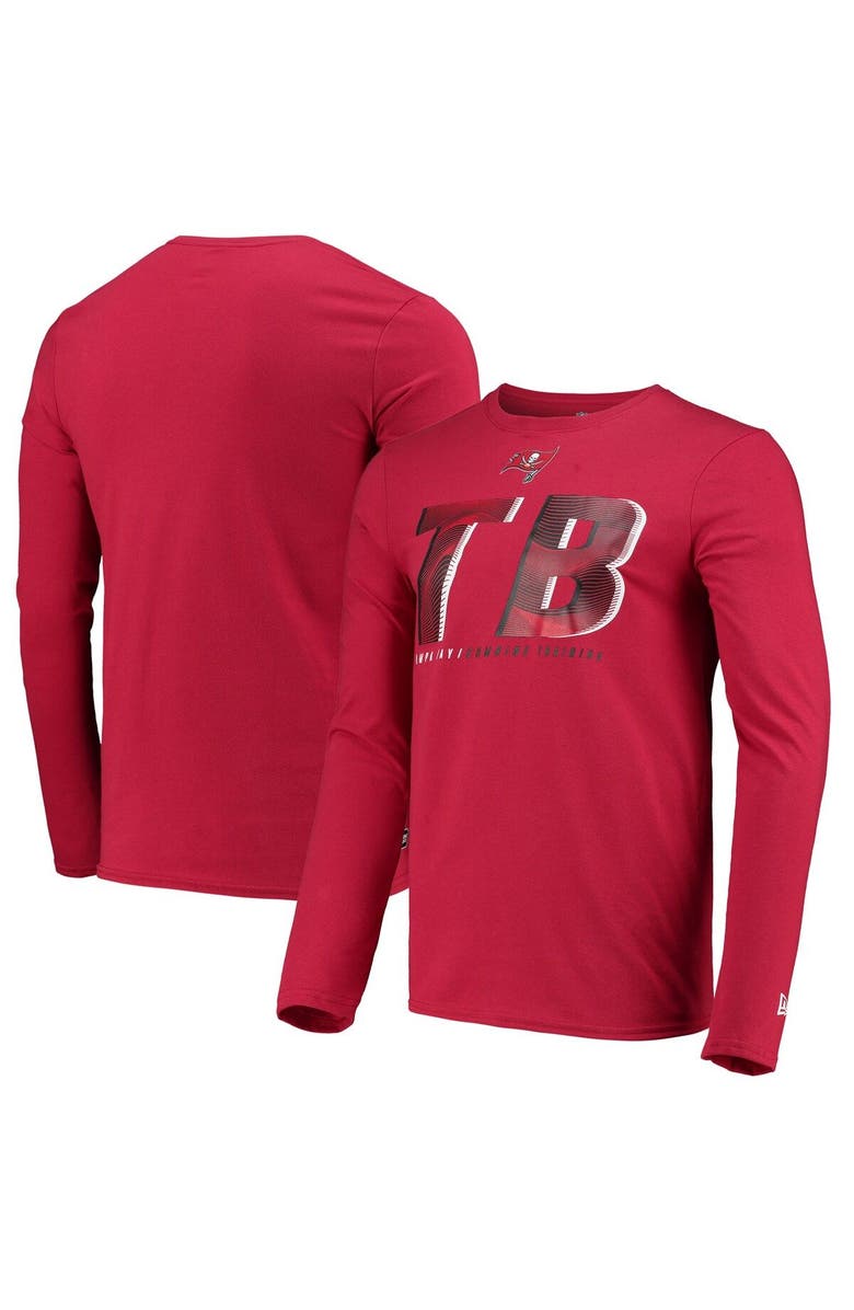 New Era Men's New Era Red Tampa Bay Buccaneers Combine Authentic Static Abbreviation Long Sleeve T-Shirt, Main, color, Red