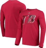 New Era Men's New Era Red Tampa Bay Buccaneers Combine Authentic Static Abbreviation Long Sleeve T-Shirt