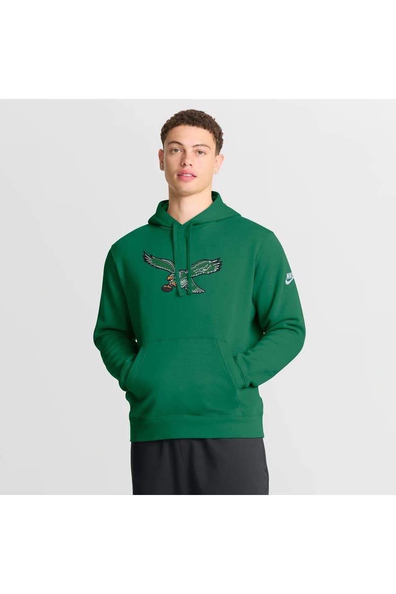 Men's Nike Kelly Green Philadelphia Eagles Club Fleece Pullover Hoodie, Main, color, Kelly Green