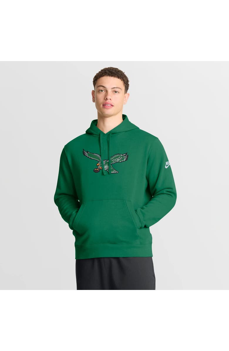 Nike Men's Nike Kelly Green Philadelphia Eagles Club Fleece Pullover Hoodie, Main, color,