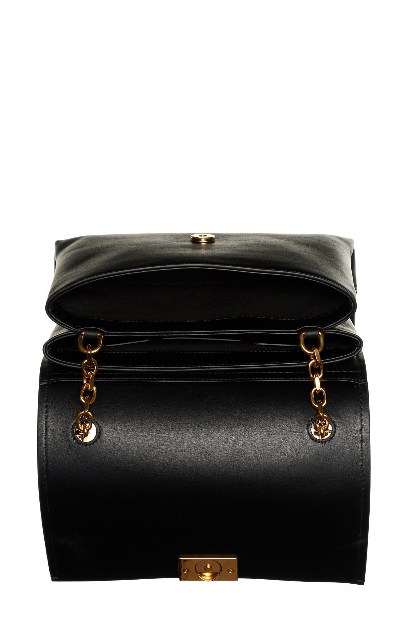 Off-White Medium Binder Clip Leather Shoulder Bag, Alternate, color, 