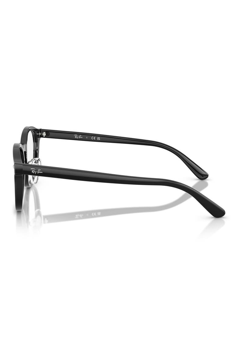 49mm Square Optical Glasses, Alternate, color, BLACK