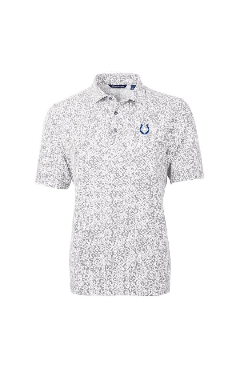 Cutter & Buck Men's Cutter & Buck Gray Indianapolis Colts Virtue Eco Pique Botanical Print Polo, Main, color,