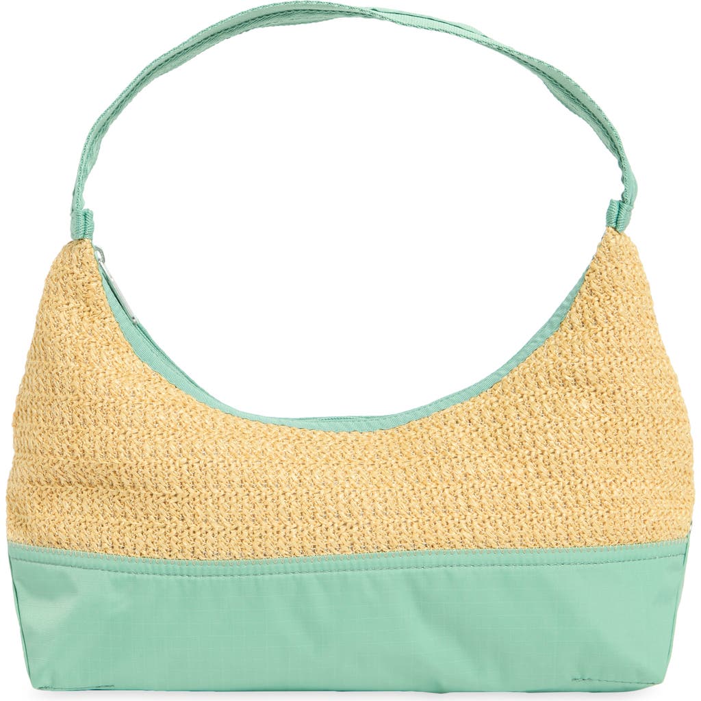 LESPORTSAC LESPORTSAC COLORBLOCK RAFFIA SHOULDER BAG