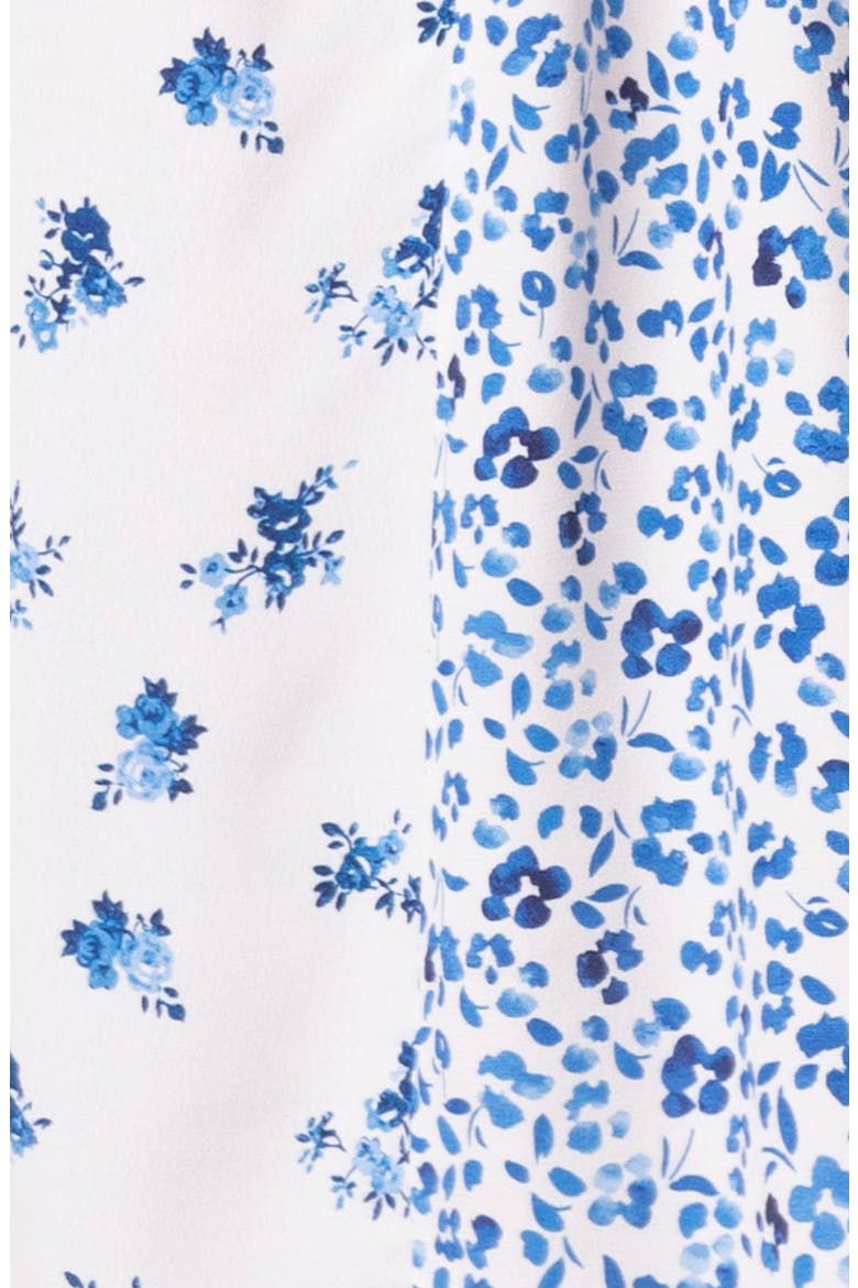Floral Flutter Sleeve Maternity/Nursing Dress, Alternate, color, BLUE FLORAL