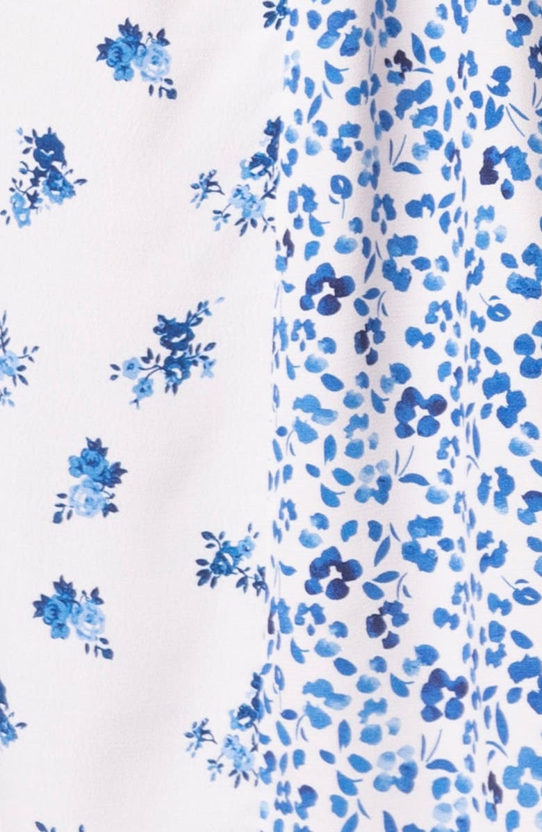 Seraphine Floral Flutter Sleeve Maternity/Nursing Dress, Alternate, color, Blue Floral