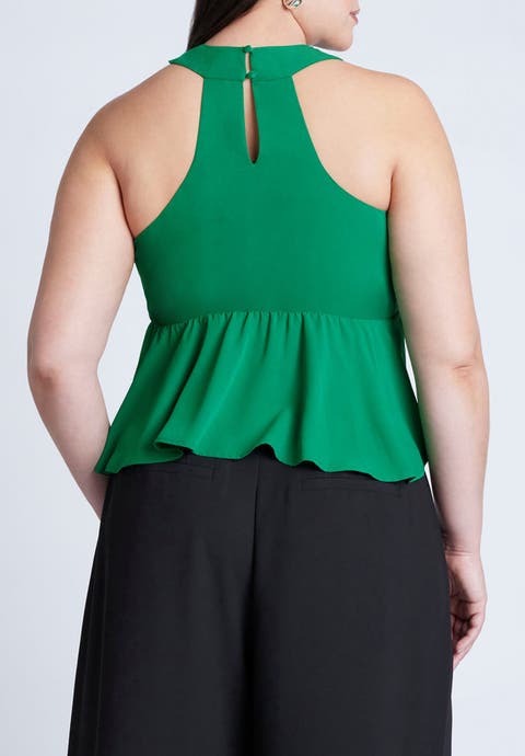 Halter Top With Peplum