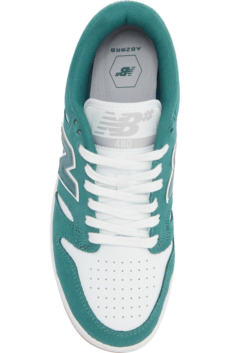 New Balance 480 Sneaker, Alternate, color, Vintage Teal/ White