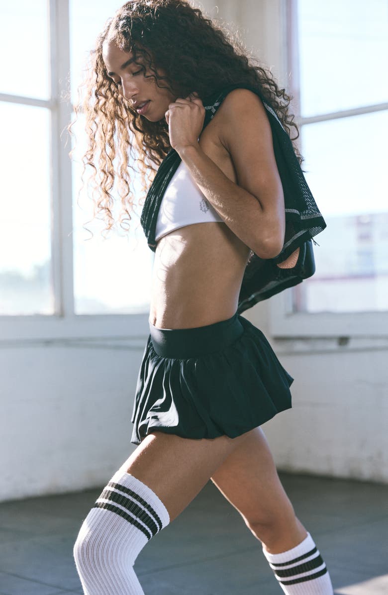 Free People FP Movement Dance All Day Bubble Skort, Alternate, color, Black