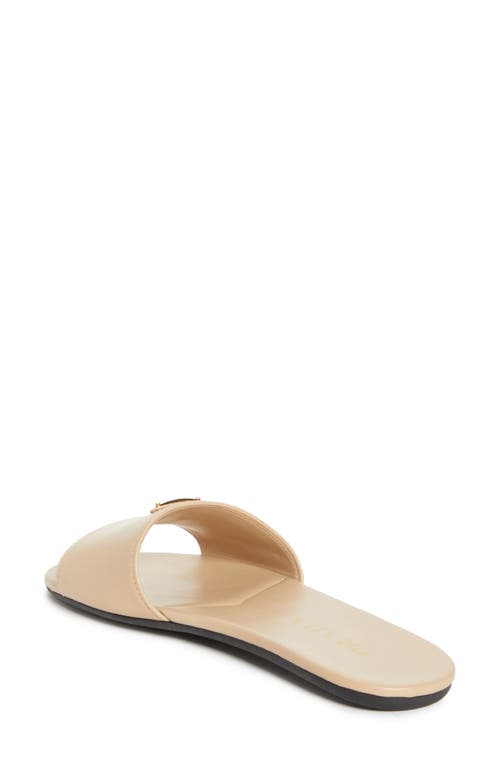 Prada Logo Slide Sandal In Neutral