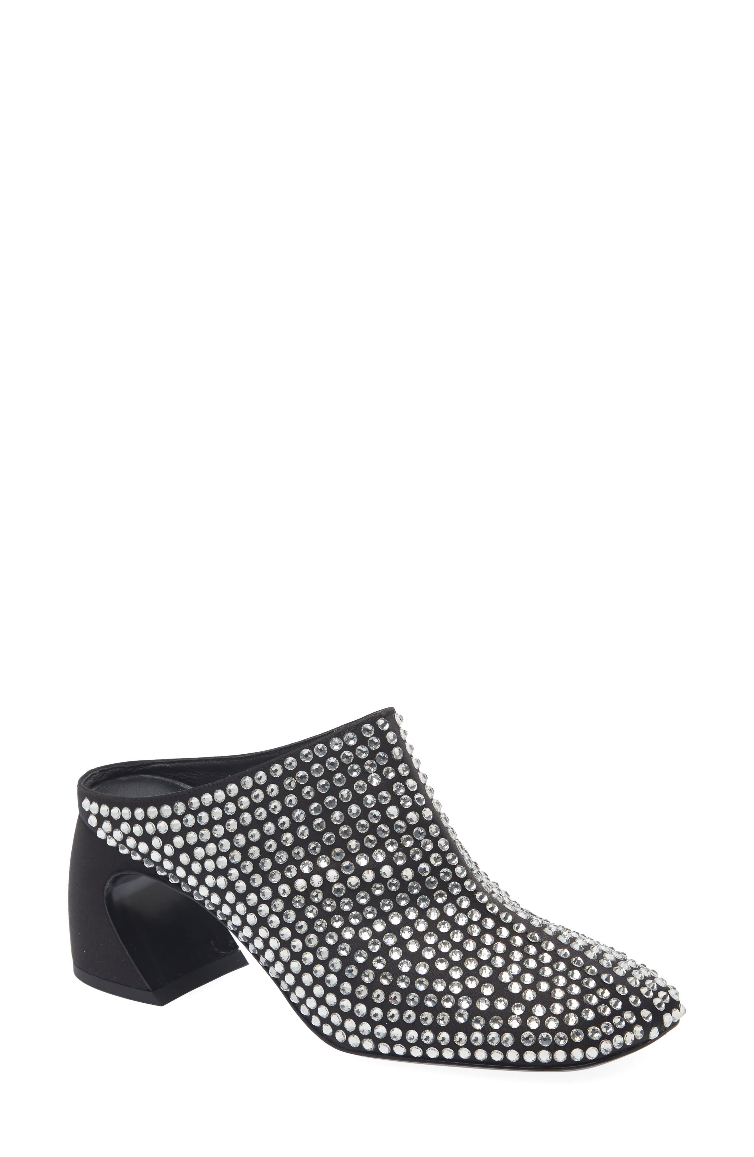 3.1 Phillip Lim Crystal Embellished Mule, Main, color, Black