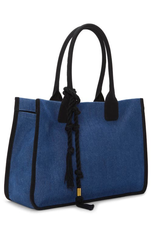 Vince Camuto Orla Denim Tote In Blue