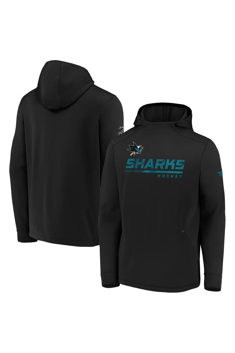 Men's Fanatics Branded Black San Jose Sharks Authentic Pro Locker Room Pullover Hoodie, Main, color, Black