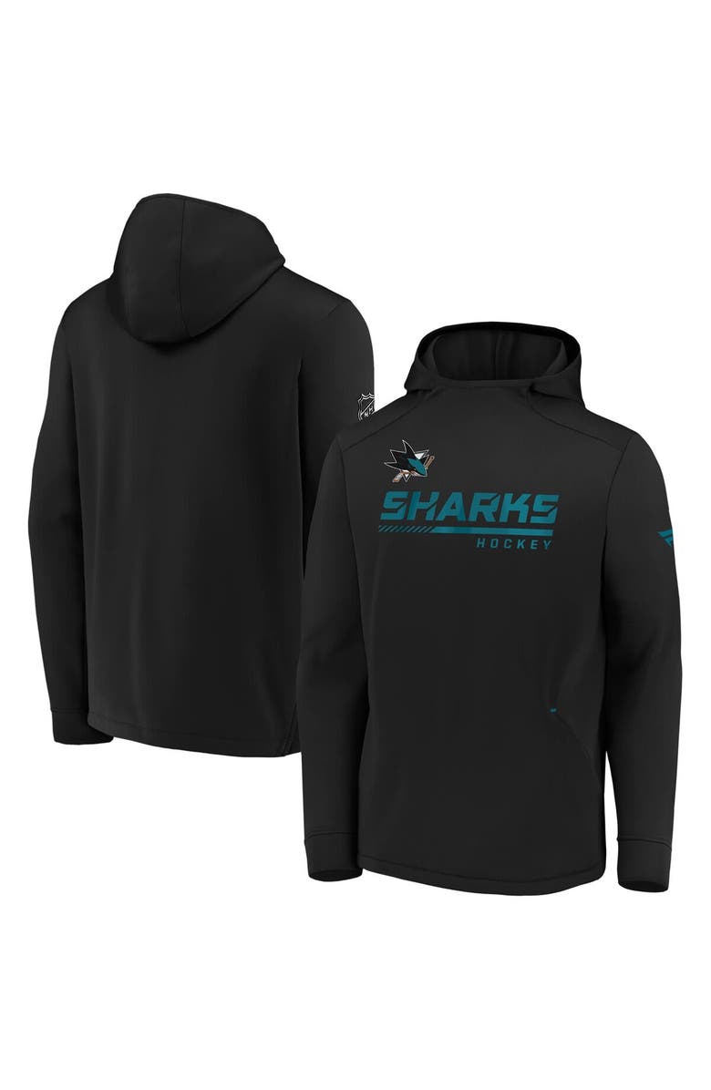 FANATICS Men's Fanatics Branded Black San Jose Sharks Authentic Pro Locker Room Pullover Hoodie, Main, color, Black