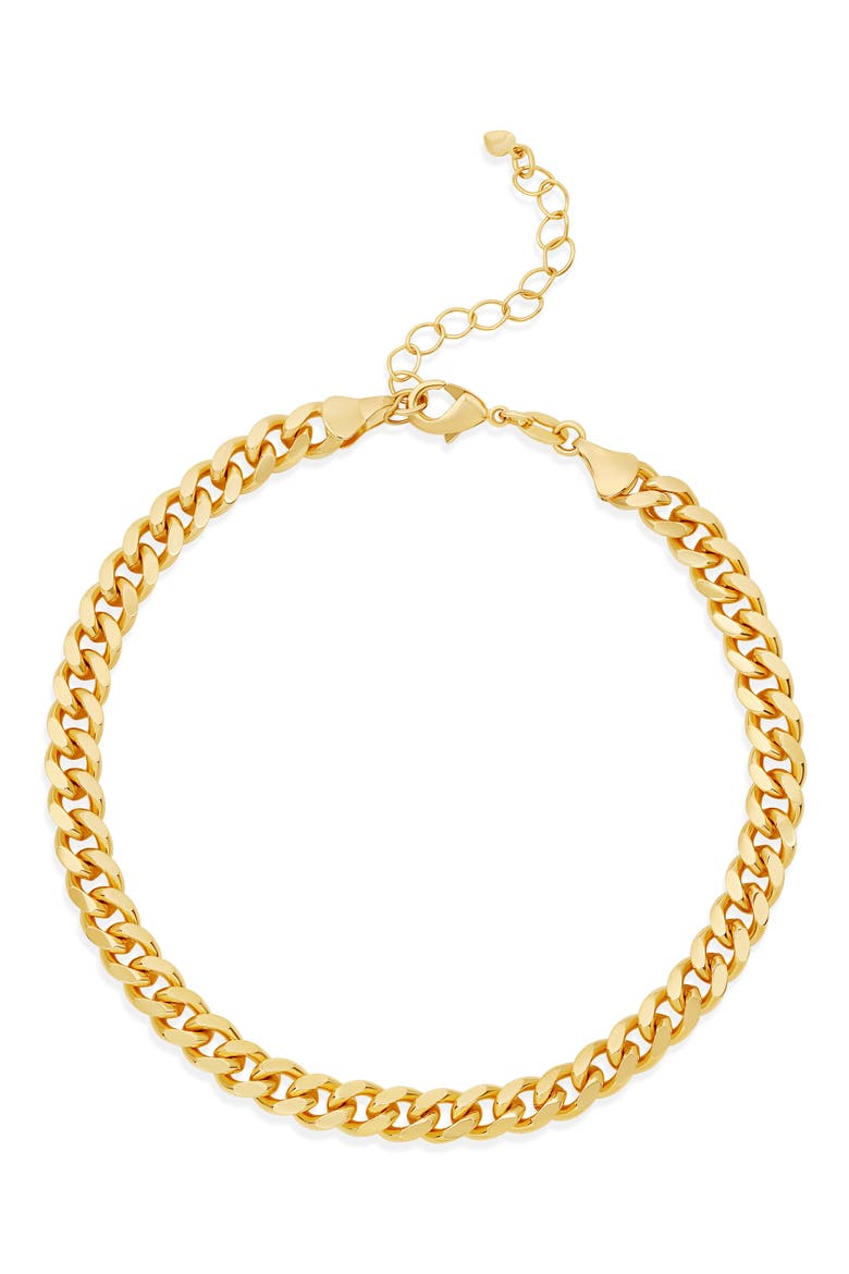 Cubic Zirconia Tennis Anklet, Main, color, GOLD