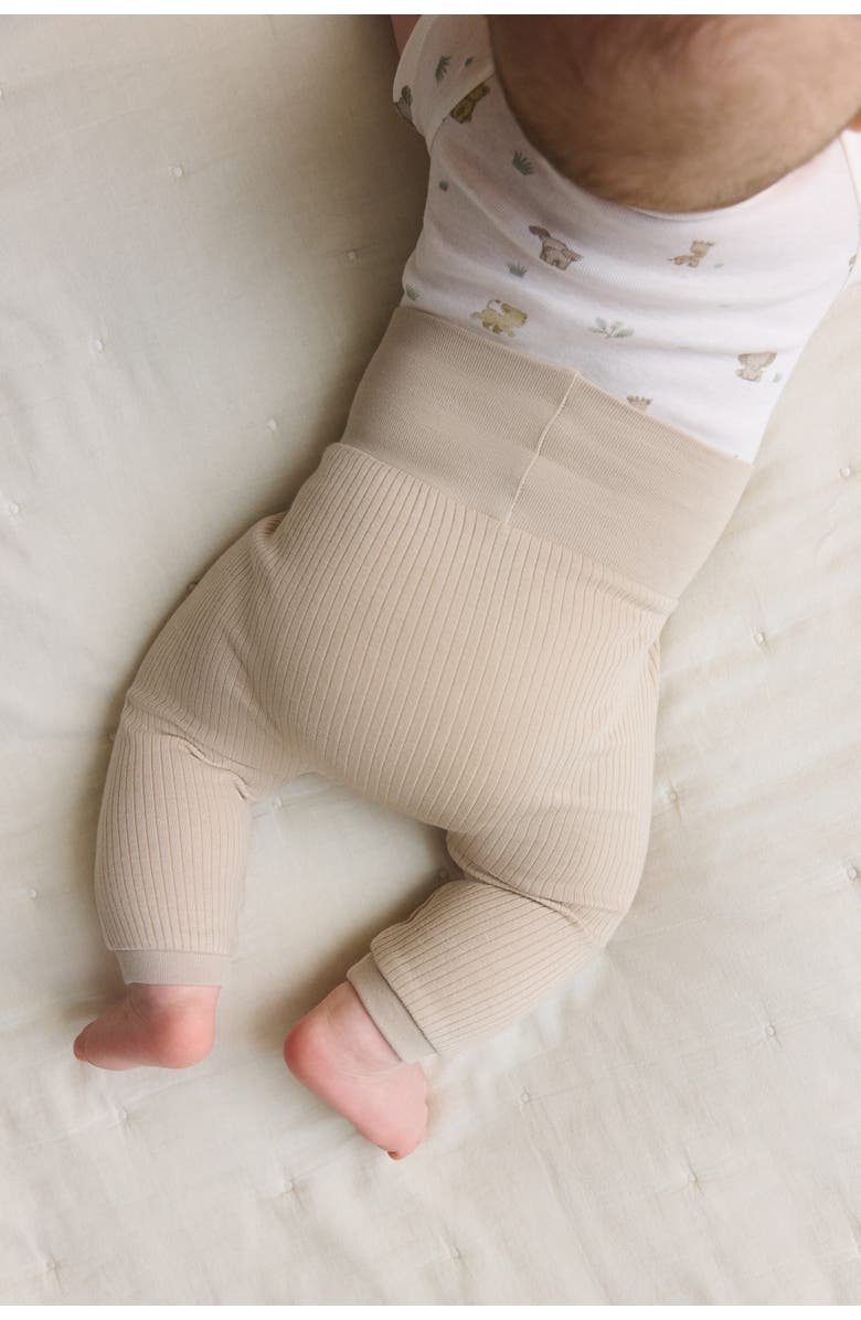 H&M 3-pack Ribbed Cotton Trousers, Alternate, color, Beige/White