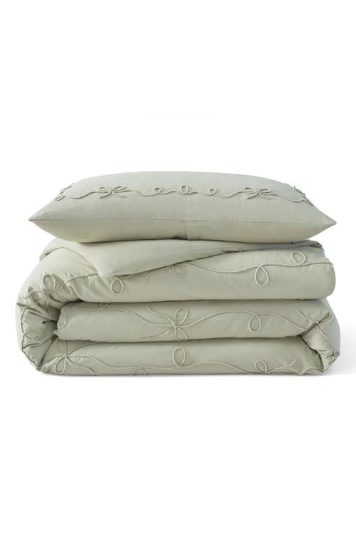 Peri Home Sasha Bows Comforter & Sham Set In Green