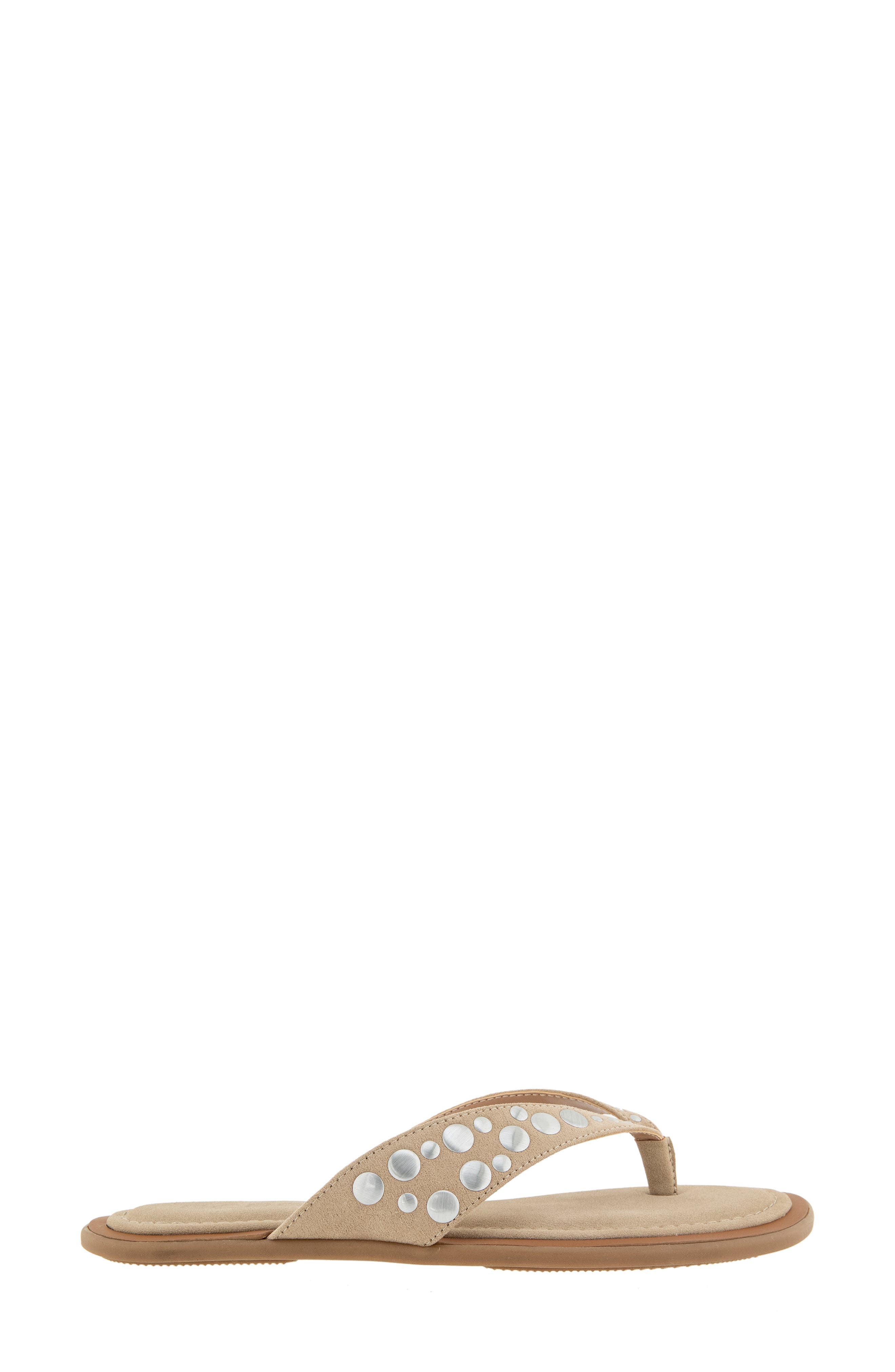 Zelilya Studded Flip Flop, Alternate, color, TAUPE