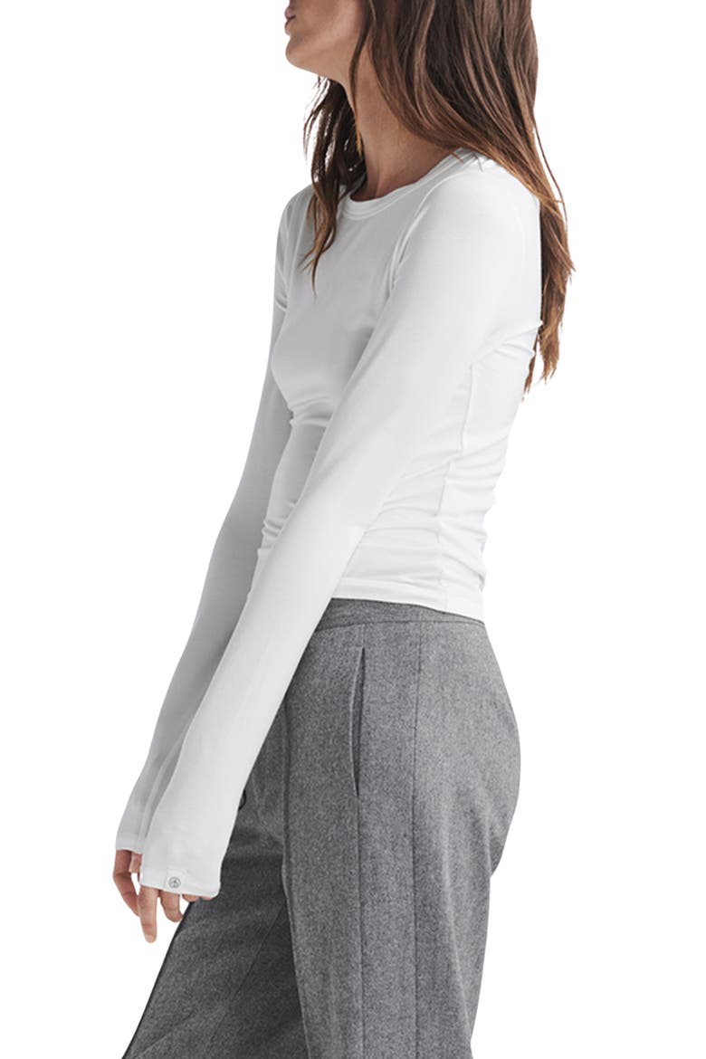 ICONS Luca Slim Fit Long Sleeve Top, Alternate, color, WHT