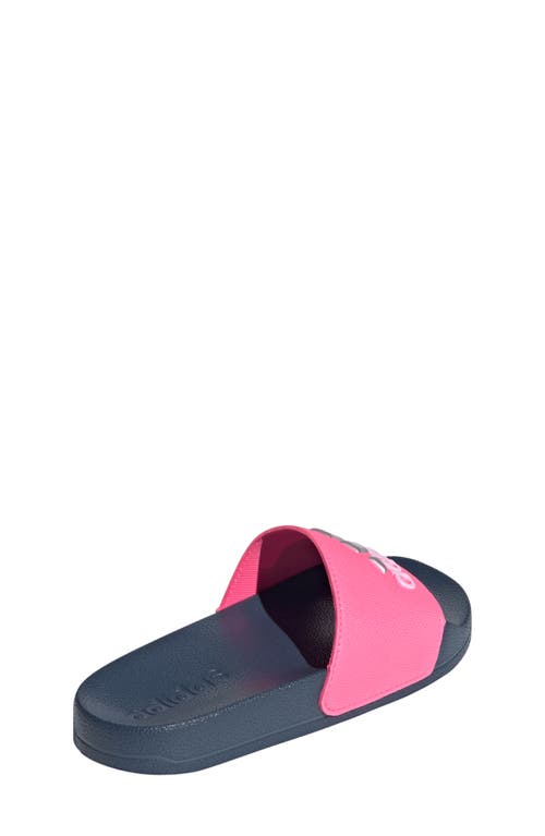 Adidas Originals Adidas Kids' Adilette Sandal In Pink/metallic/preloved Ink