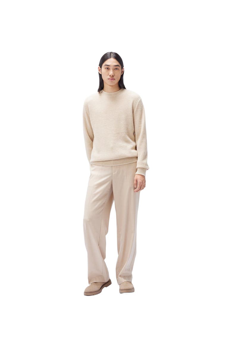 Men's Cashmere Crewneck Sweater, Alternate, color, off white