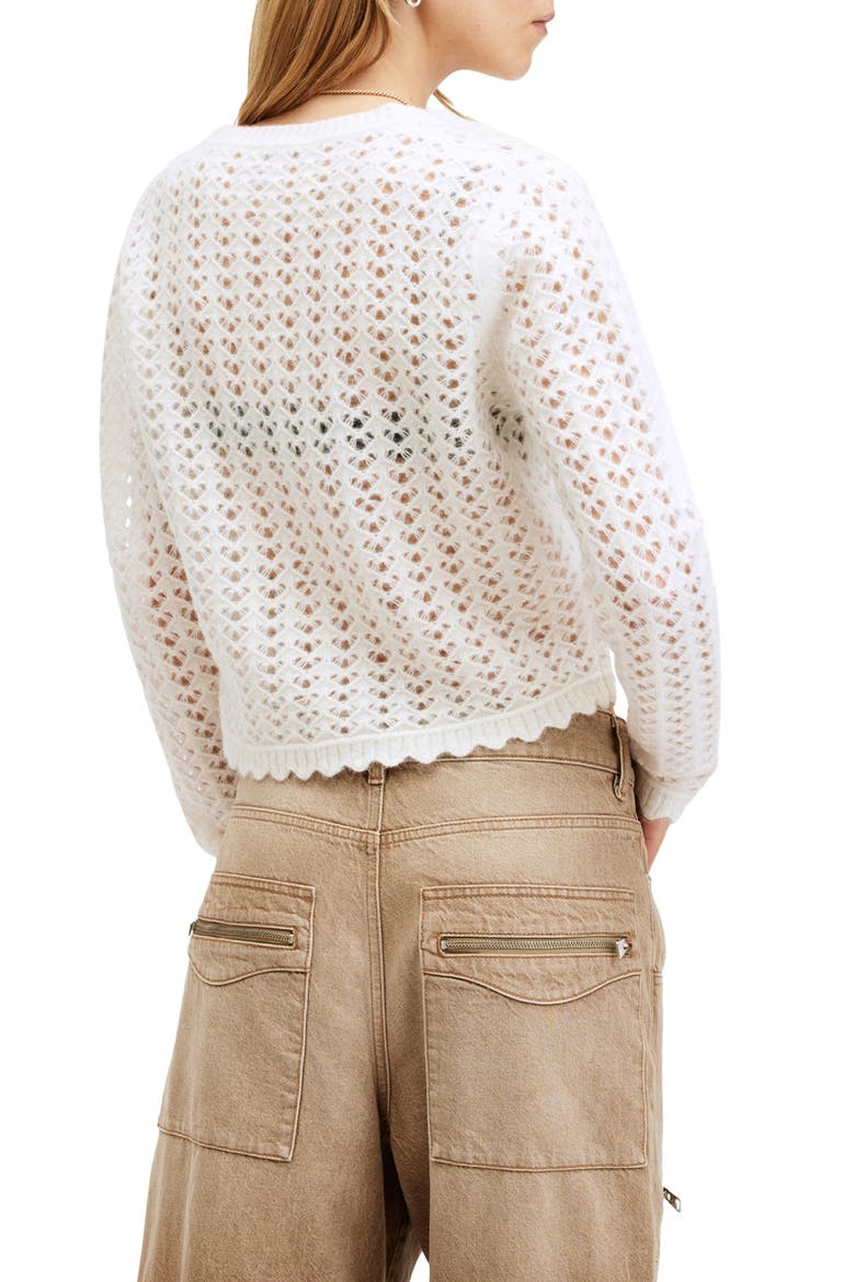 Vivian Open Stitch Cardigan, Alternate, color, CHALK WHITE