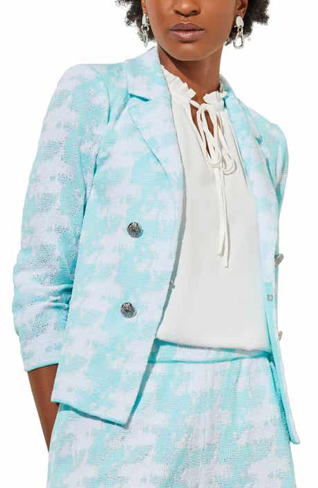 Houndstooth Knit Blazer