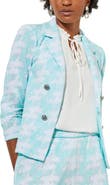 Ming Wang Houndstooth Knit Blazer