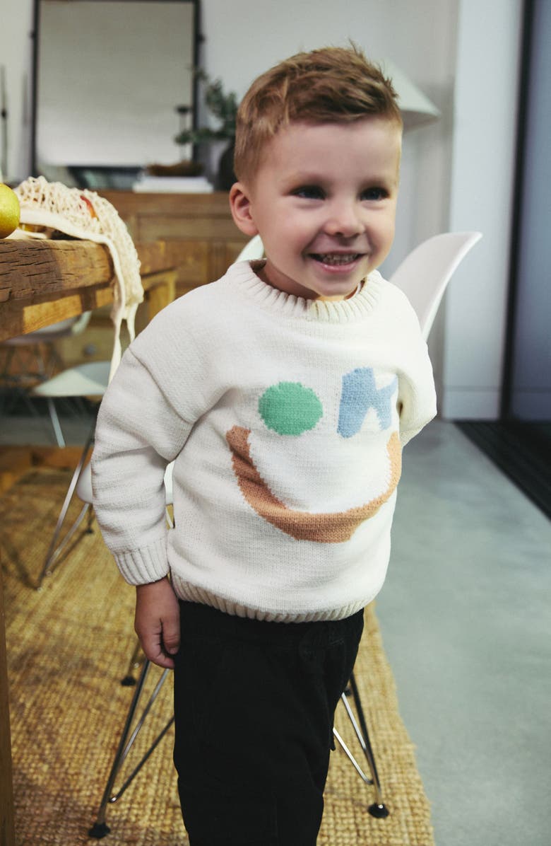 NEXT Kids' OK Smile Crewneck Sweater, Alternate, color, 