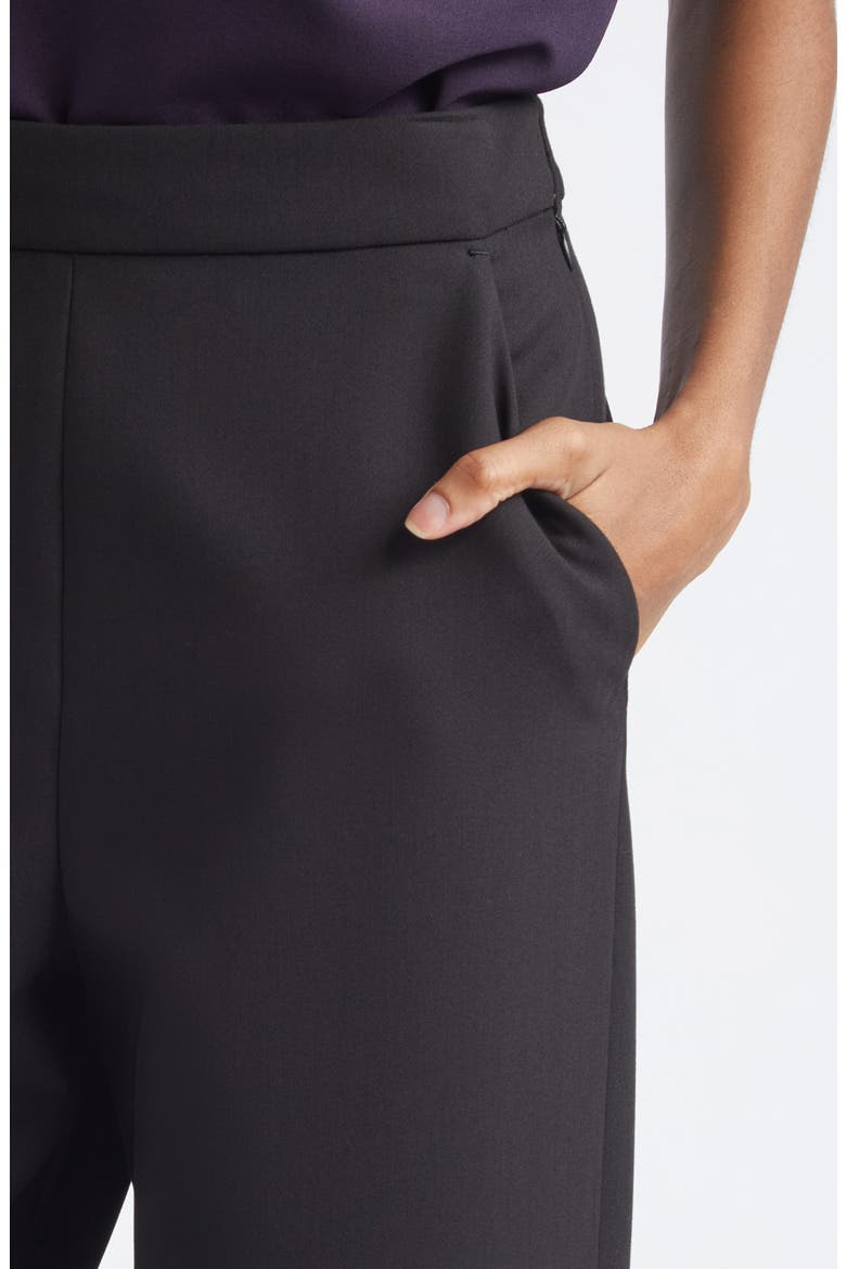 Stretch Cady Straight Leg Pants, Alternate, color, SOLID BLACK